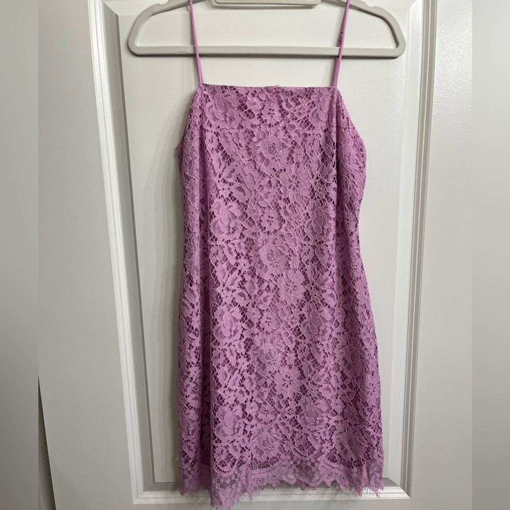 Mi Ami Lilac Purple Lace Dress